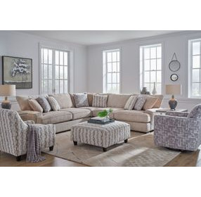 Doc Fossil Tan 3 Piece Modular Sectional with Pillows