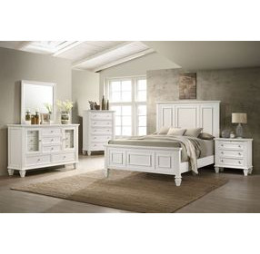 Sandy Beach Cream King Panel Bed