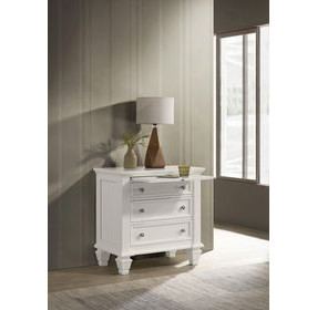 Sandy White Nightstand