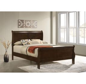 Louis Philippe Cappuccino Full Sleigh Bed