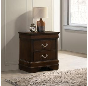 Louis Philippe Cappuccino Nightstand