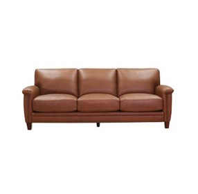 Sherwyn Nutmeg Leather Living Room Set