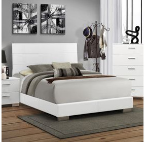 Felicity Gloss White Queen Panel Bed