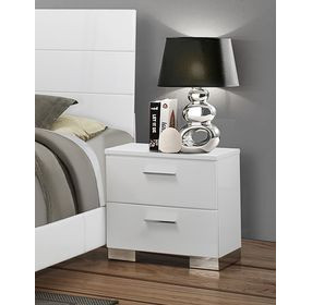 Felicity Gloss White Nightstand