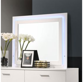 Felicity Gloss White LED Mirror