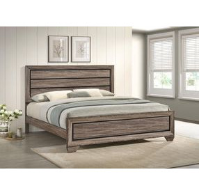 Kauffman Washed Taupe King Panel Bed