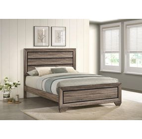 Kauffman Washed Taupe Queen Panel Bed