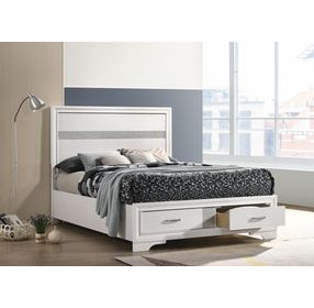Miranda White Full Platform Storage Bed