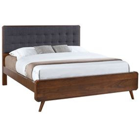 Robyn Light Ash and Gray California King Upholstered Platform Bed
