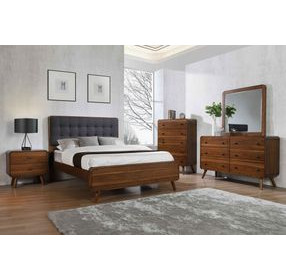 Robyn Light Ash and Gray California King Upholstered Platform Bed
