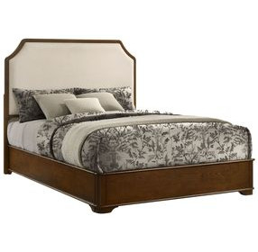 Garland Brown Cherry and Cream Upholstered Panel Bedroom Set