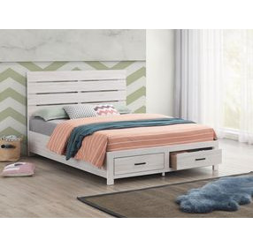 Brantford Coastal White Queen Platform Storage Bed