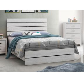 Brantford Coastal White Queen Panel Bed