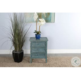 Seabright Green Rectangular End Table with Drawer