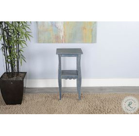 Seabright Blue Rectangular End Table