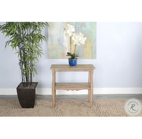 Autumn Echo Natural Beach Pebble 28" Rectangular Side Table