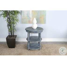 Seabright Blue Round Side Table