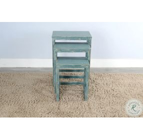 Seabright Green Square Nesting Table