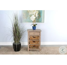 Cozy Luxe Natural Beach Pebble Rectangular Storage Table