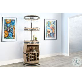 Hearthwood Haven Natural Swivel Barrel Bar