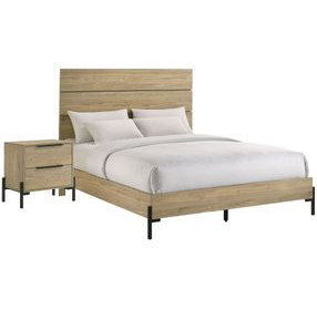 Newhall Vintage Oak Melamine Panel Bedroom Set