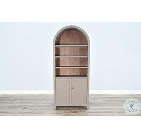 Sagewyn Light Gray 2 Door Arched Display Cabinet