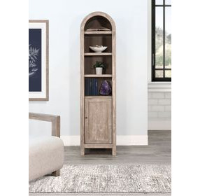 Ember Grace Natural 1 Door Arched Storage Cabinet