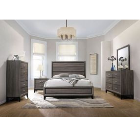 Watson Gray Oak California King Panel Bed