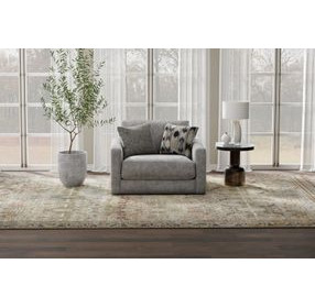 Avondale Nature Upholstered Chair and A Half with Pillows