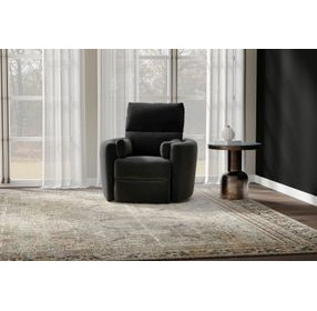 Avondale Ebony Swivel Glider Recliner with Pillows