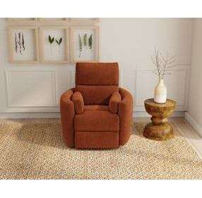 Avondale Nutmeg Swivel Glider Recliner with Pillows