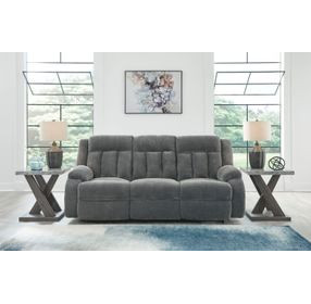 Free Wake Steel 85" Power Reclining Sofa with Drop Down Table and USB Charging