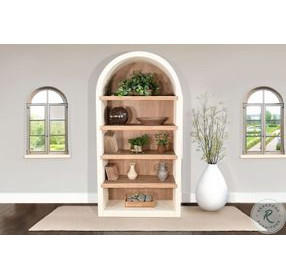 Golden Hearth White 42" Logan Arched Bookcase