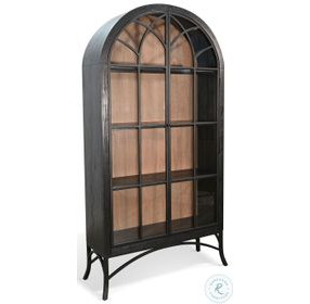 Whimora Black 2 Glass Door Display Cabinet
