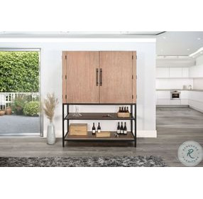 Maple Haze Natural Violet 4 Door Wine Bar Cabinet