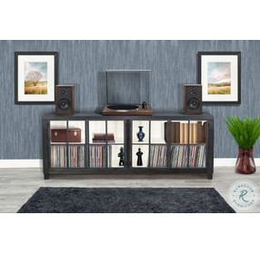 Maple Haze Black Ryan Industrial 4 Door Long Accent Cabinet