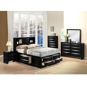 Ireland Black Full Storage Platform Bed