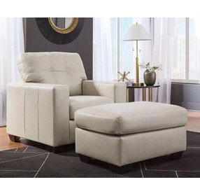 Santorine Bone Leather Ottoman