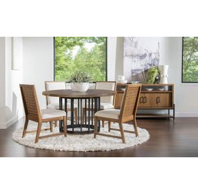 Midland White Upholstered Side Chair Set of 2