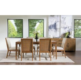 Midland Warm Amber 73" Extendable Rectangular Dining Table