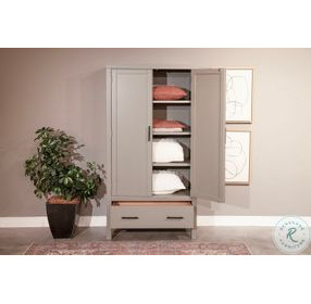 Clean Slate Gray 2 Door Storage Cabinet