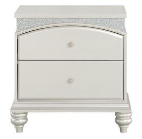 Maverick Platinum 2 Drawer Nightstand