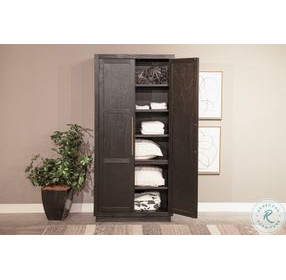 Rustic Refined Black 2 Door Storage Cabinet