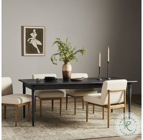 Harper Black Mango Veneer 104" Extendable Rectangular Dining Table