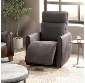 Vivica Dark Brown Leather Power Recliner with USB Charging