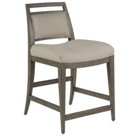 Nico Greige Upholstered Counter Height Stool