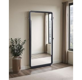 Leandro Burnished Black Floor Mirror