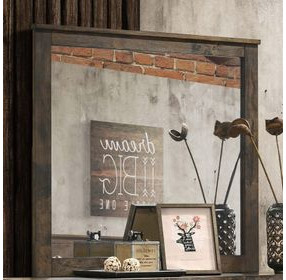 Woodmont Rustic Golden Brown Mirror