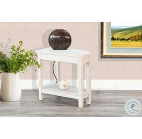 Hearthwood Haven Light Gray 16" Triangular Chair Side Table