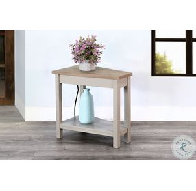 Whimora Light Gray 24" Triangular Chair Side Table